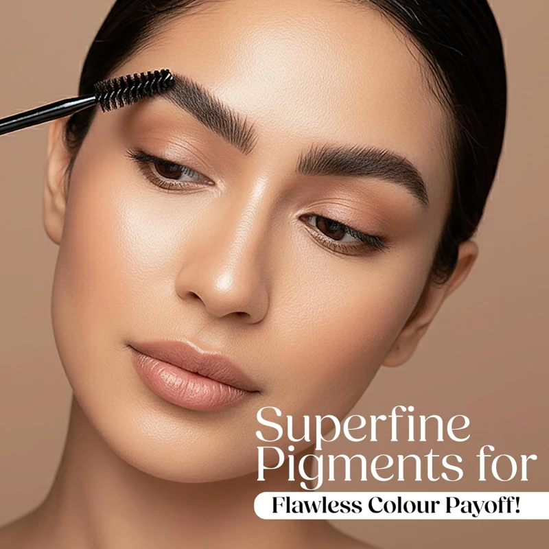 Hilary Rhoda Eyebrow Palette with Spoolie | 3 Natural Blendable Shades | Waterproof & Long-Lasting | Smudge-Proof Brow Powder Kit (Shade 03) – 7.2g - Thumbnail 4